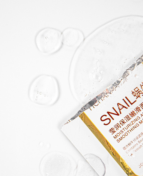 Тканинна маска з муцином равлика Hchana Snail Moisturizing and Smoothing Mask