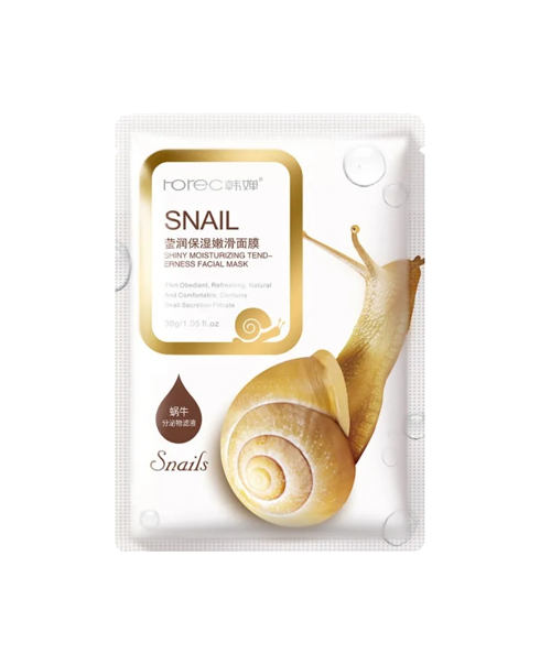 Тканинна маска з муцином равлика Hchana Snail Moisturizing and Smoothing Mask