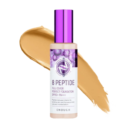 Тональный крем с пептидами Enough 8 Peptide Full Cover Perfect Foundation SPF50+/PA+++
