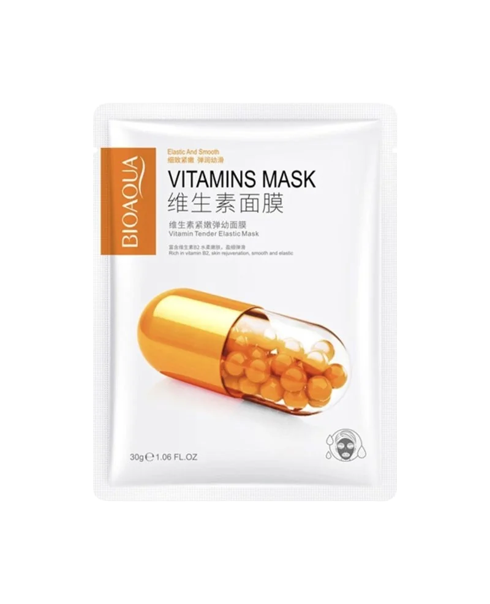 Тканевая маска с витамином В2 BIOAQUA Vitamin Tender Elastic Mask