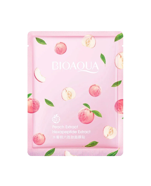 Тканинна маска з персиком BIOAQUA Peach Extract Hexapeptide Extract
