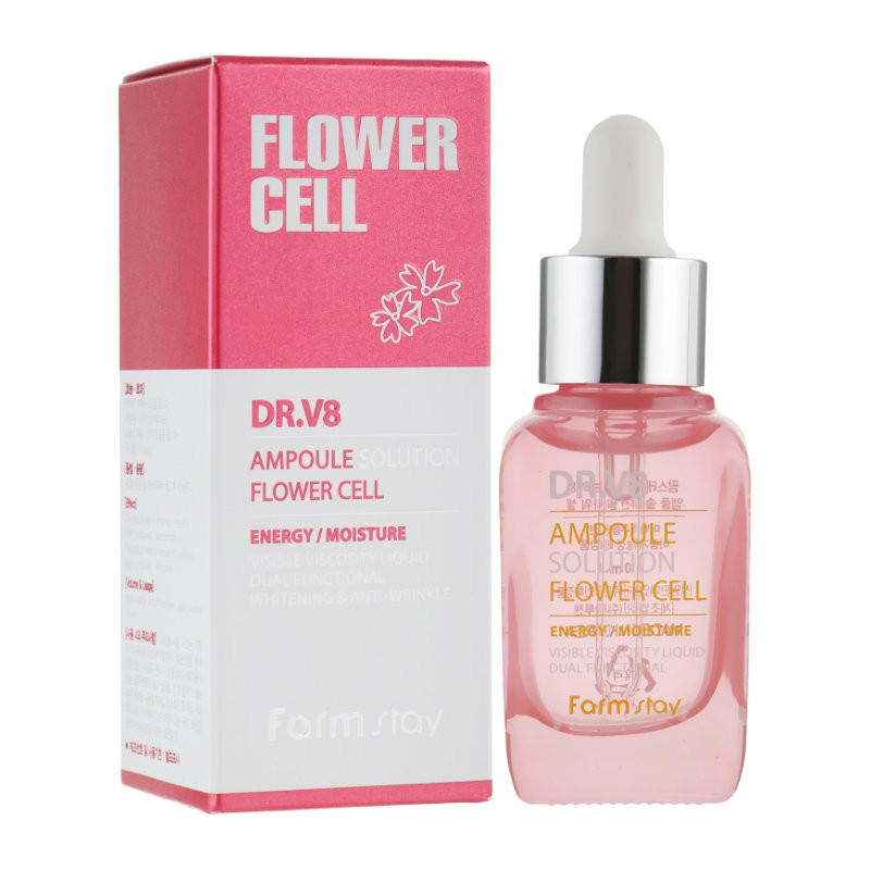 Ампульная сироватка з квітковим екстрактом Farm Stay DR.V8 Ampoule Solution Flower Cell