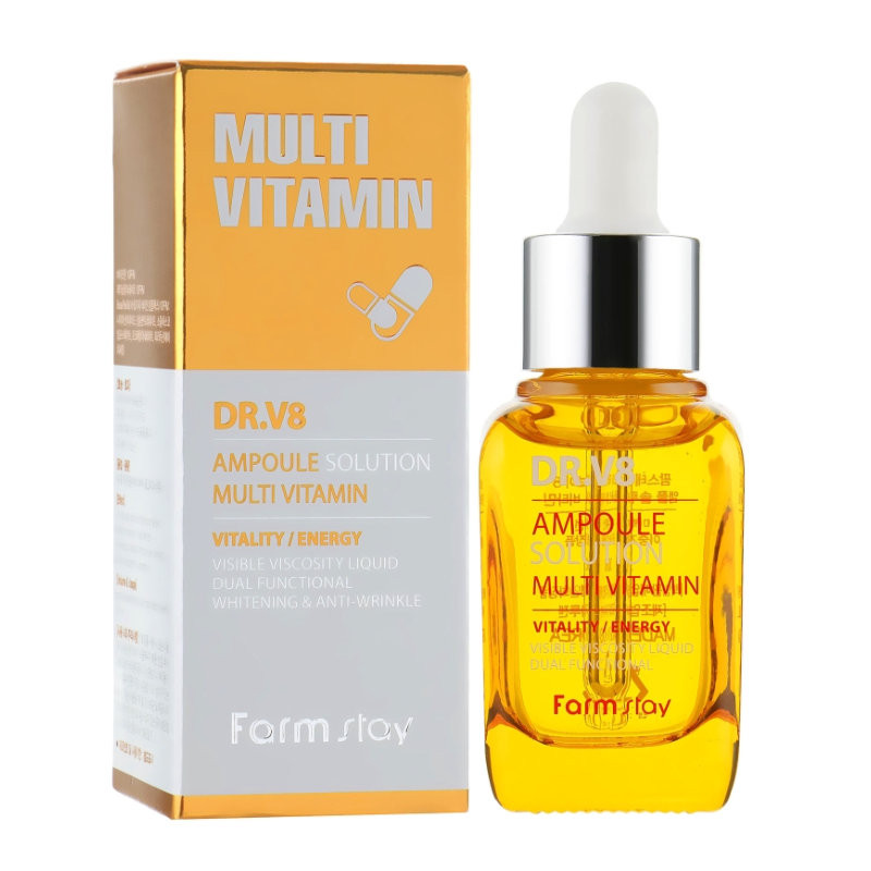 Ампульная сыворотка с витаминами Farm Stay DR.V8 Ampoule Solution Multi Vitamin
