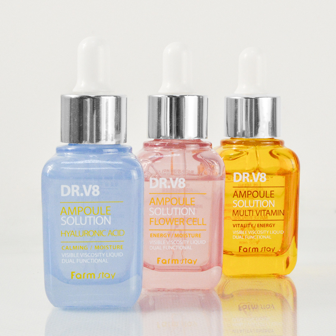 Ампульна сироватка c гіалуроновою кислотою Farm Stay DR.V8 Ampoule Solution Hyaluronic Acid