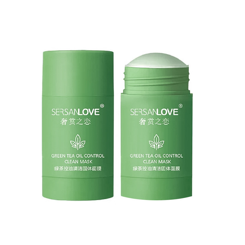 Маска для обличчя з зеленим чаєм SERSAN LOVE Green Tea Oil Control Clean Mask