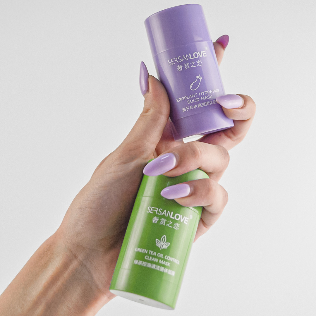 Маска для обличчя з зеленим чаєм SERSAN LOVE Green Tea Oil Control Clean Mask
