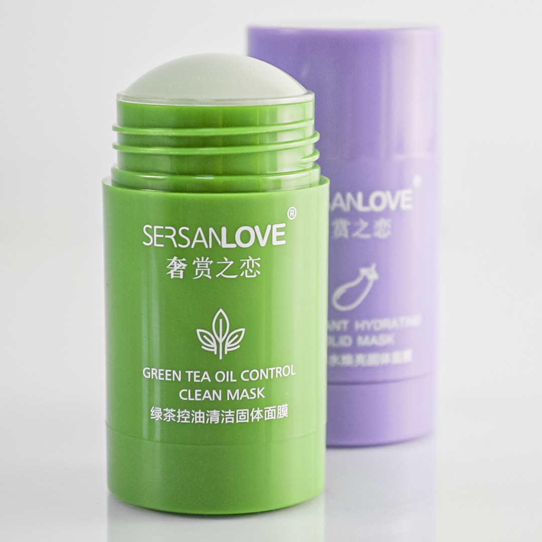 Маска для обличчя з зеленим чаєм SERSAN LOVE Green Tea Oil Control Clean Mask