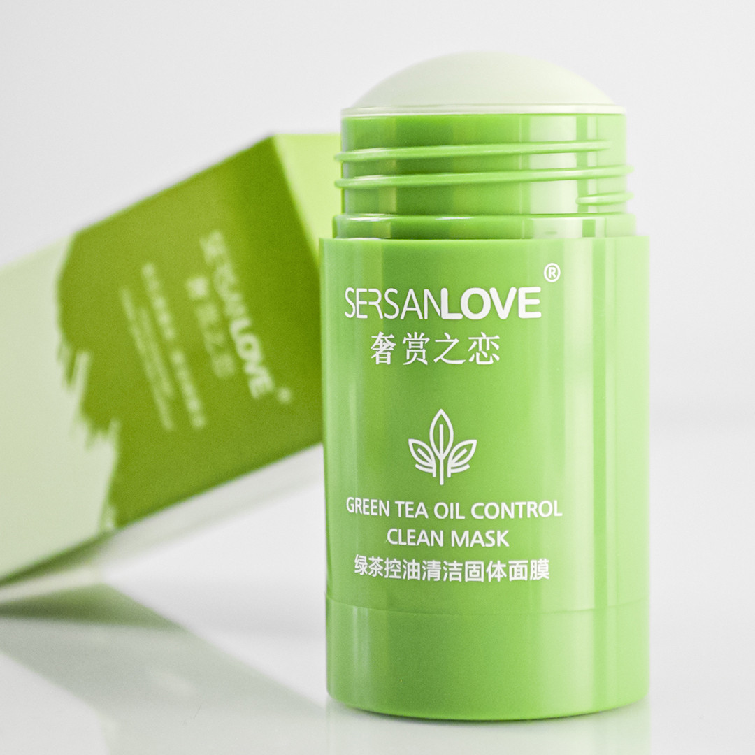 Маска для обличчя з зеленим чаєм SERSAN LOVE Green Tea Oil Control Clean Mask