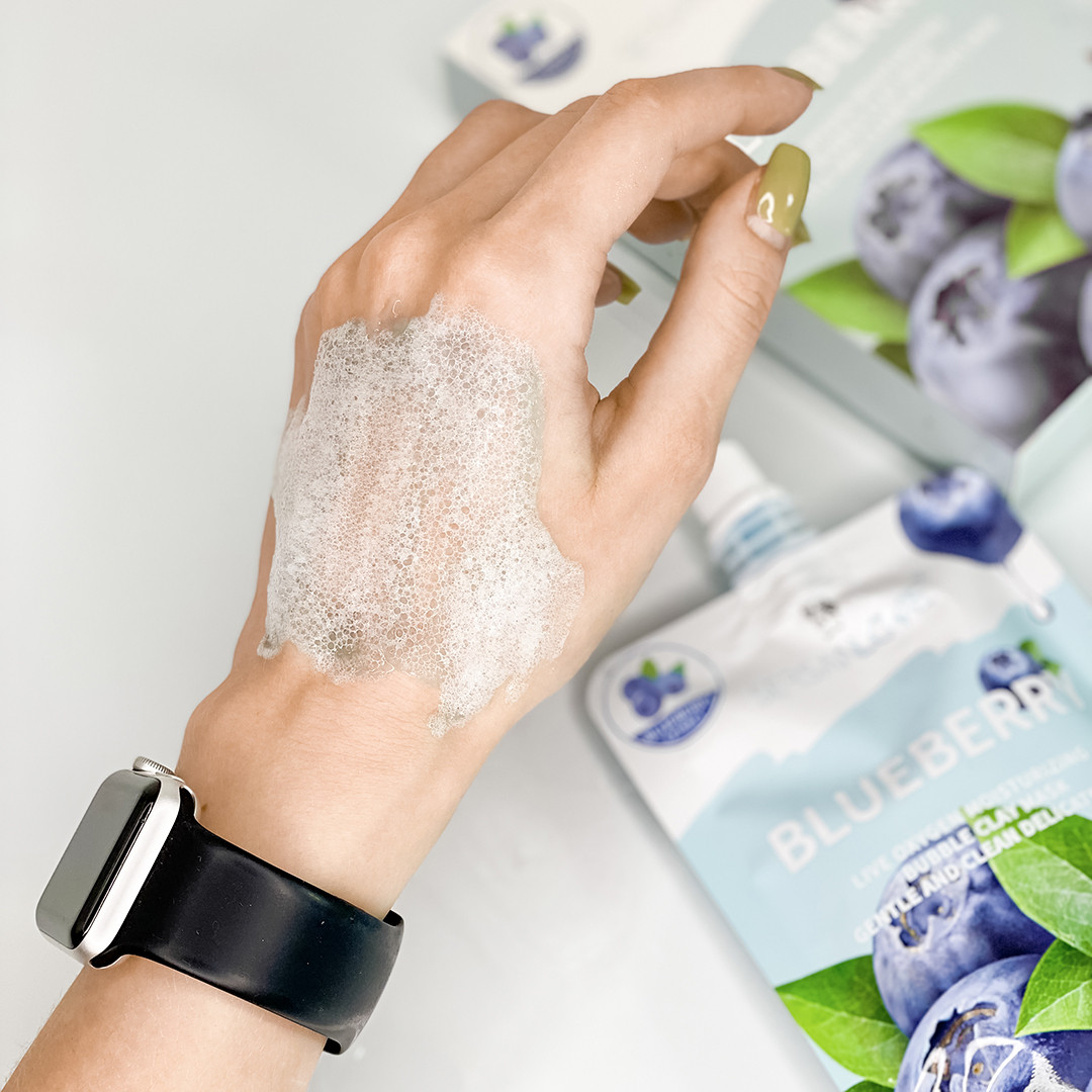 Бульбашкова маска з чорницею SERSAN LOVE Hyaluronic Acid Bubble Mask