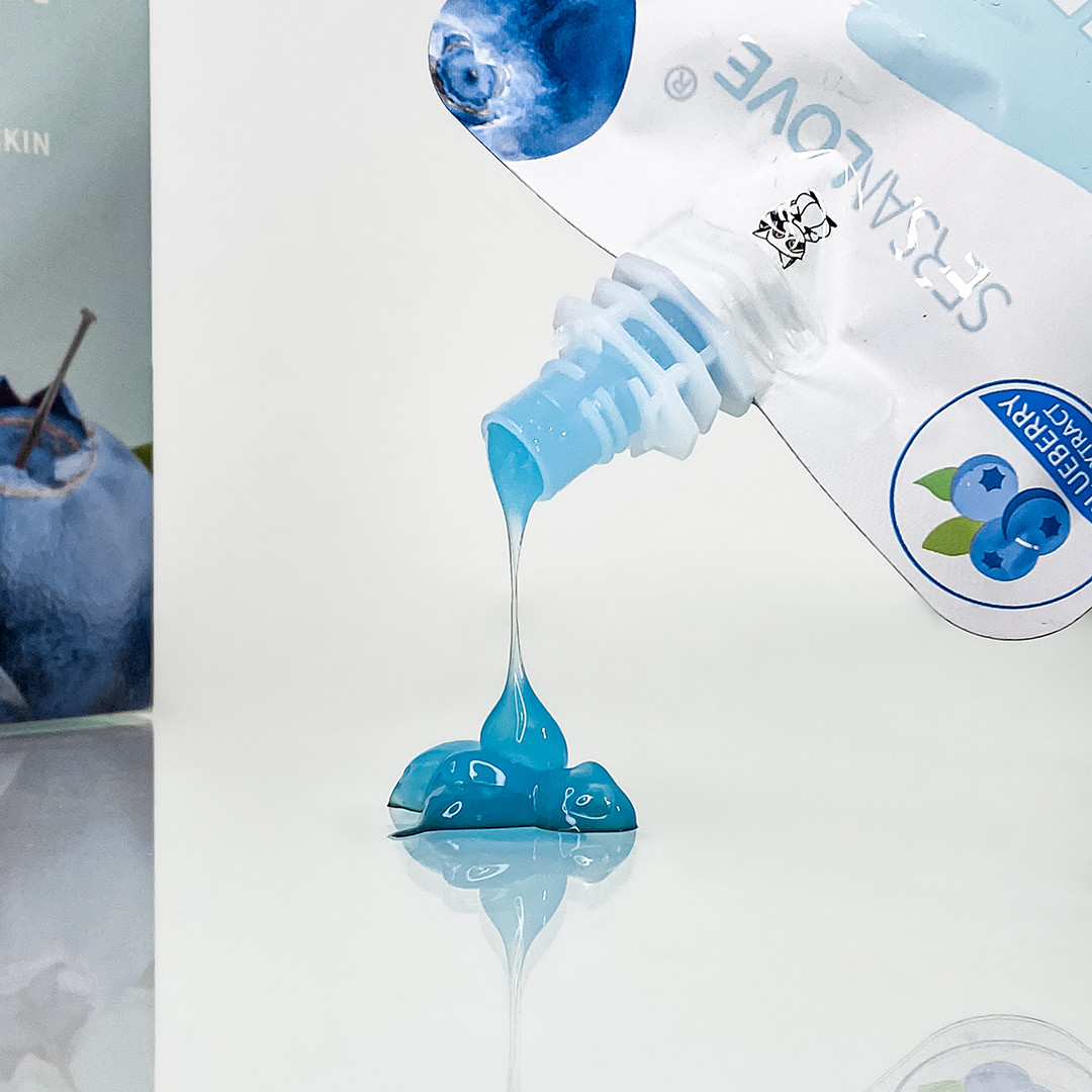 Бульбашкова маска з чорницею SERSAN LOVE Hyaluronic Acid Bubble Mask