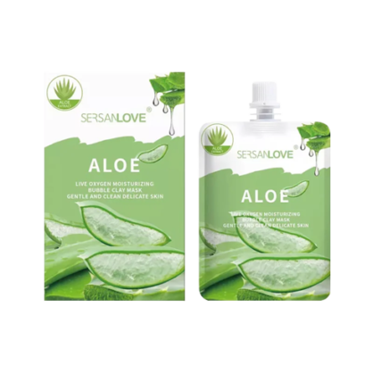 Пузырьковая маска с алоэ SERSAN LOVE Aloe Live Oxygen Bubble Mask