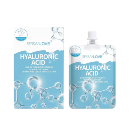 Маска для лица пузырьковая с гиалуроновой кислотой SERSAN LOVE Hyaluronic Acid Bubble Clay Mask