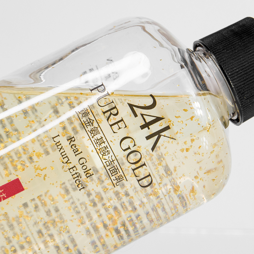 Очищающий гель для умывания Venzen (Veze) 24K Pure Gold Real Gold Luxury Efect Cleanser