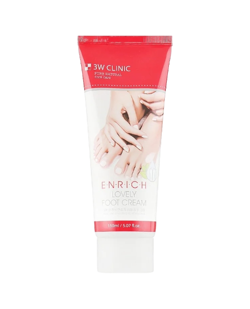 Крем для ног восстанавливающий 3W Clinic Enrich Lovely Foot Treatment