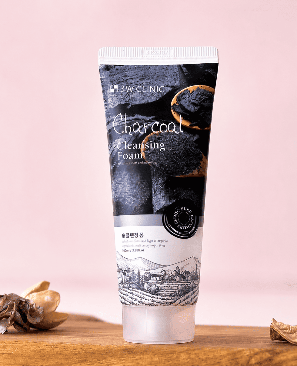 Пінка з вугіллям 3W CLINIC charcoal Cleansing Foam