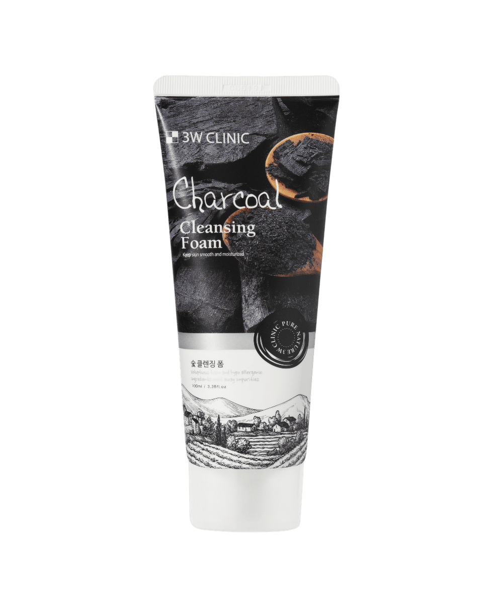 Пінка з вугіллям 3W CLINIC charcoal Cleansing Foam
