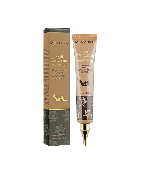 Крем для кожи вокруг глаз с муцином улитки 3W CLINIC Snail Eye Cream Anti Wrinkle