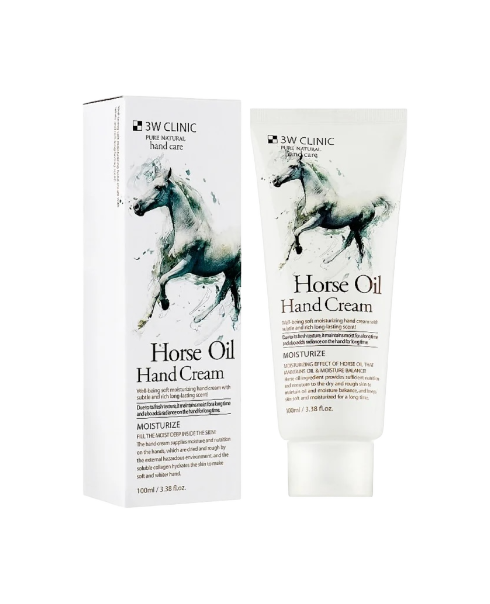 Крем для рук с лошадиным маслом 3W Clinic Horse Oil Hand Cream