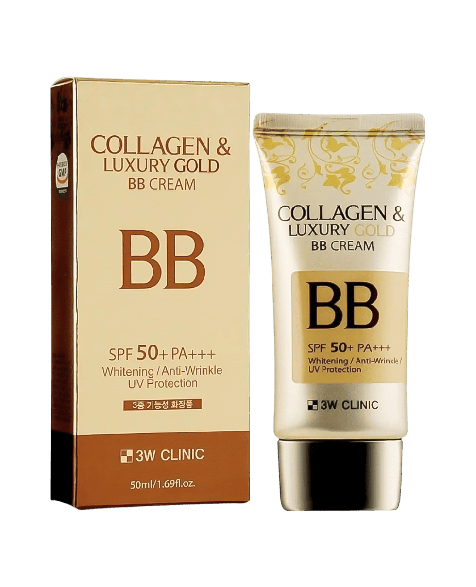 ВВ крем с коллагеном и золотом 3W CLINIC Collagen & Luxury Gold BB Cream