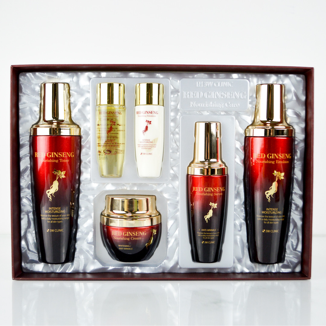 Подарунковий набір з женьшенем 3W CLINIC Red Ginseng Nourishing Skin Care Set