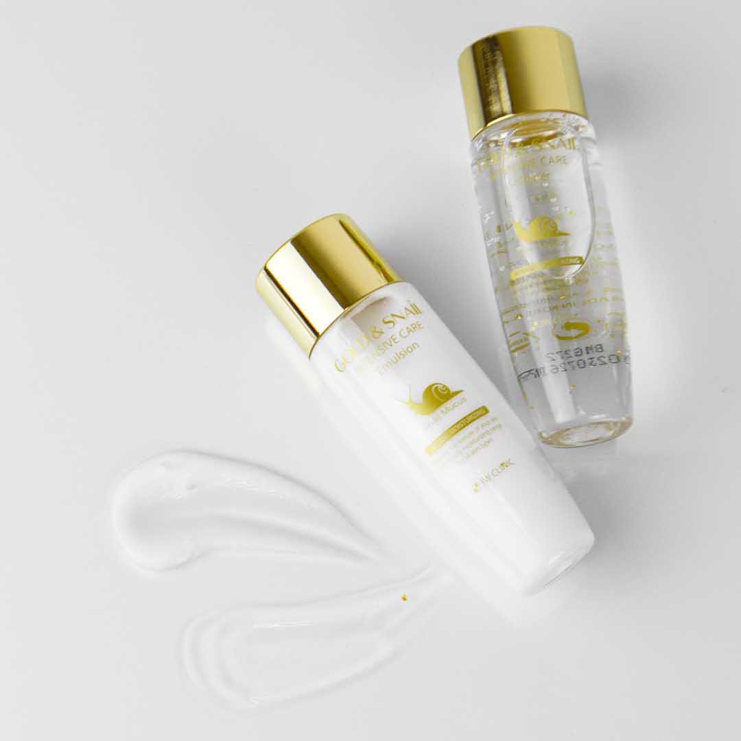Антивіковий набір з муцином равлика та золотом 3W Clinic Gold And Snail Intensive Care Set