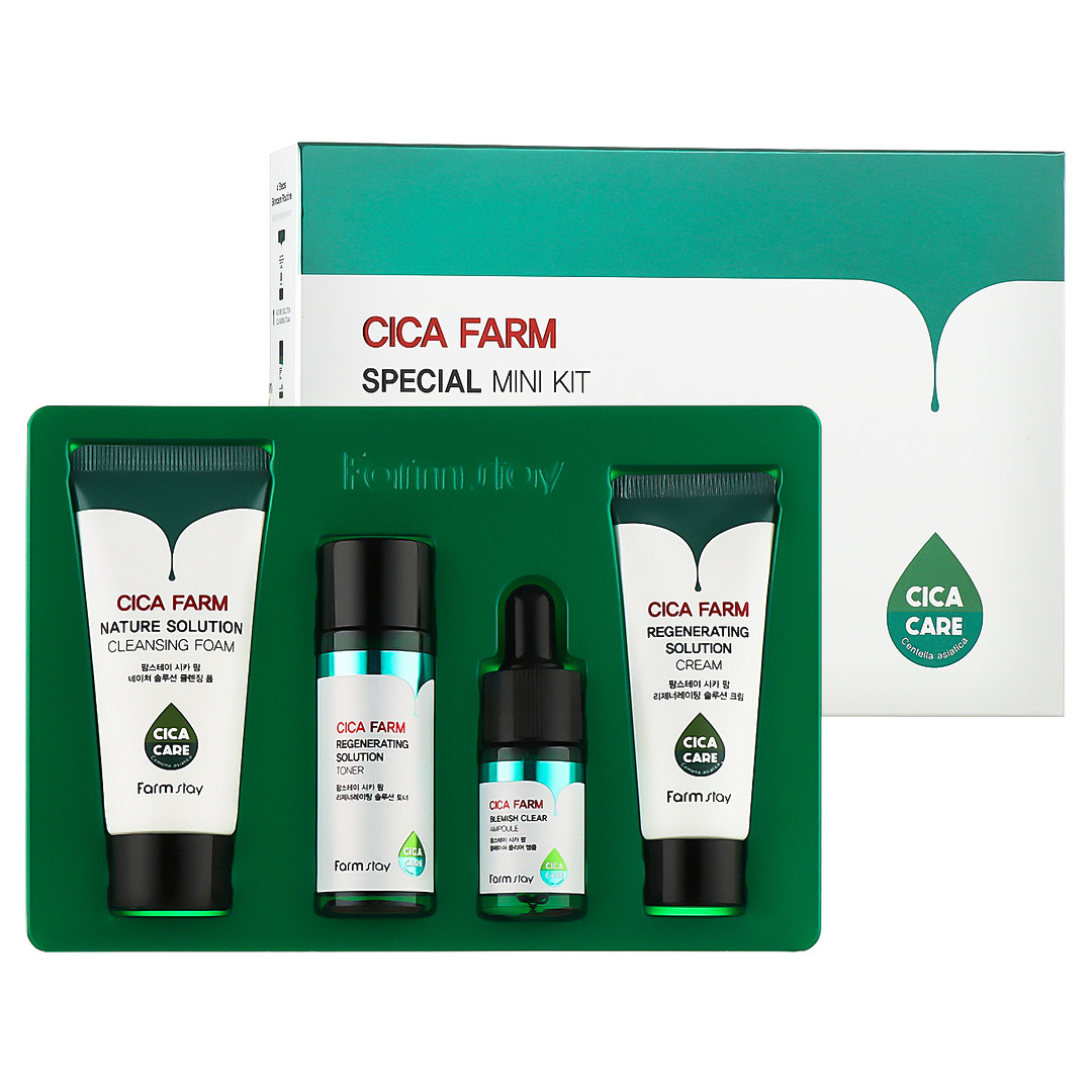 Набор миниатюр с центеллой азиатской Farm Stay Cica Farm Special Mini Kit