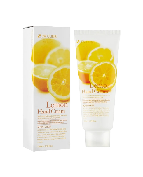 Осветляющий крем для рук с лимоном 3W Clinic Lemon Hand Cream