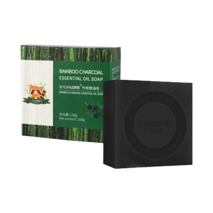 Мыло с углем бамбука Sersan Love Bamboo Charcoal Essential Oil Soap