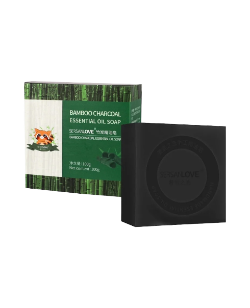 Мыло с углем бамбука Sersan Love Bamboo Charcoal Essential Oil Soap