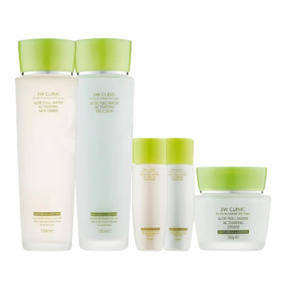 Набір від зморшок з муцином равлика 3W Clinic Snail Moist Control Skin Care 3 Set