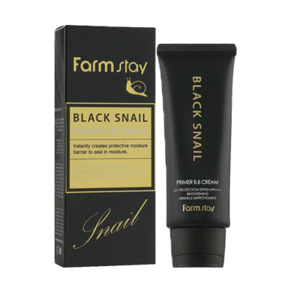ВВ крем с муцином черной улитки 2 в 1 Farm Stay Black Snail Primer BB Cream SPF50+/PA
