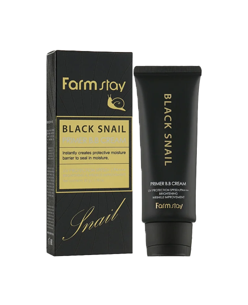 ВВ крем с муцином черной улитки 2 в 1 Farm Stay Black Snail Primer BB Cream SPF50+/PA