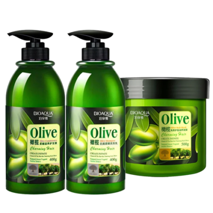 Набір для сухого та ослабленого волосся з оливою BIOAQUA Olive