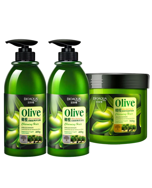 Набір для сухого та ослабленого волосся з оливою BIOAQUA Olive