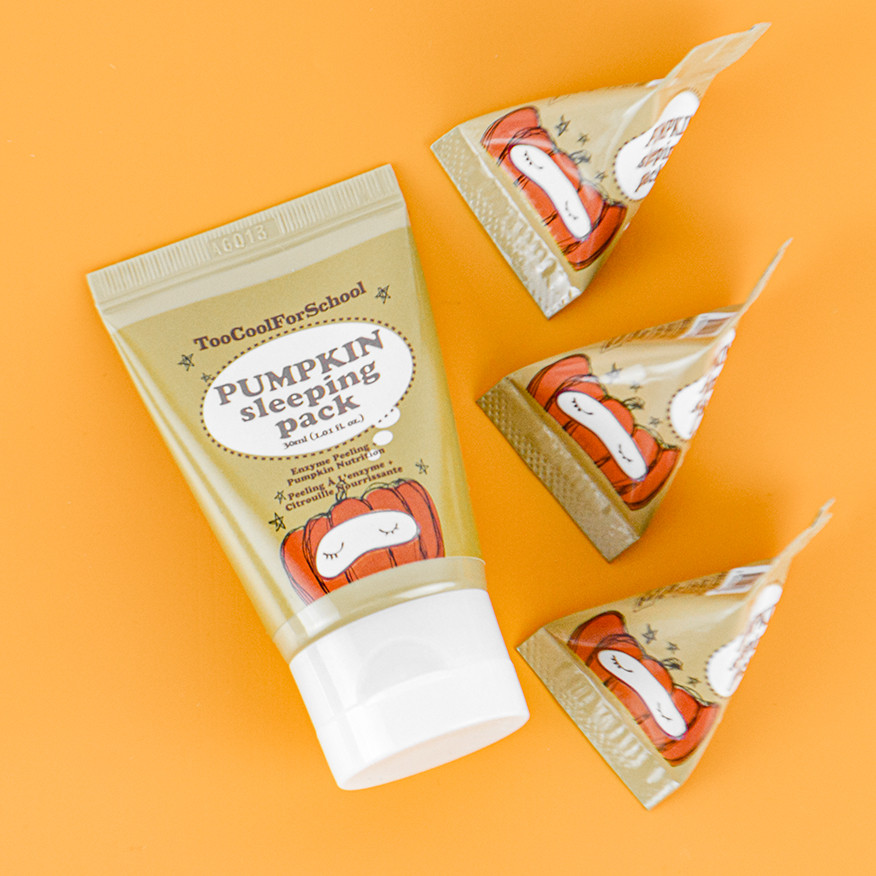 Маска ночная с тыквой для лица Too Cool For School Pumpkin Sleeping Pack