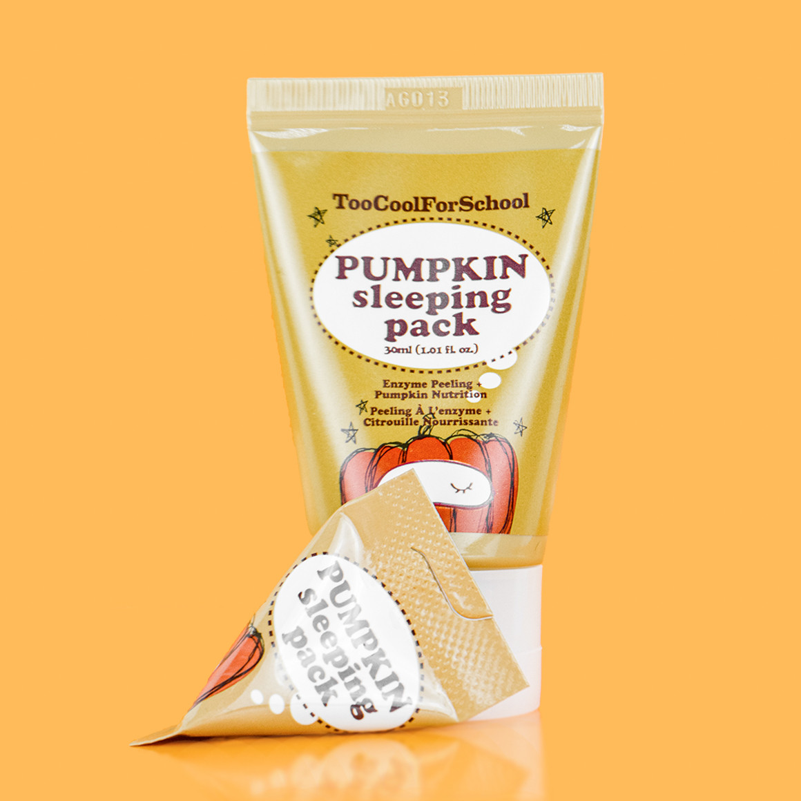 Маска ночная с тыквой для лица Too Cool For School Pumpkin Sleeping Pack