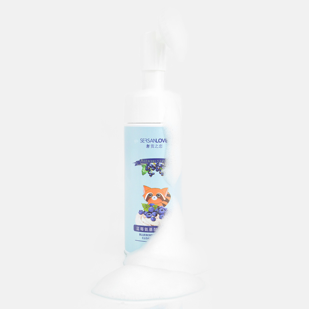 Пінка-мус з чорницею SERSAN LOVE Blueberry Amino Acid Cleansing Mousse