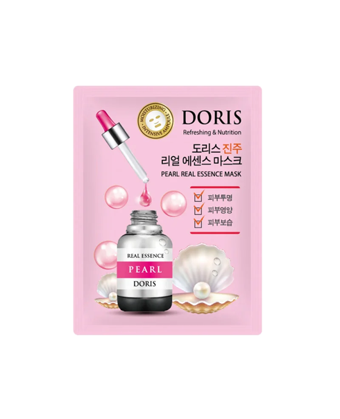 Ампульна тканинна маска з перлами Doris Pearl Real Essence Mask