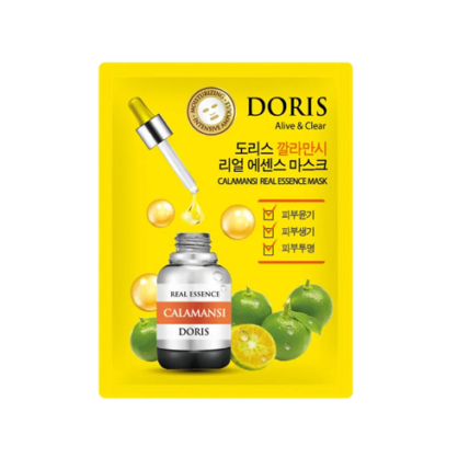 Тканинна маска ампульна для обличчя з екстрактом каламансі Doris Calamansi Real Essence Mask