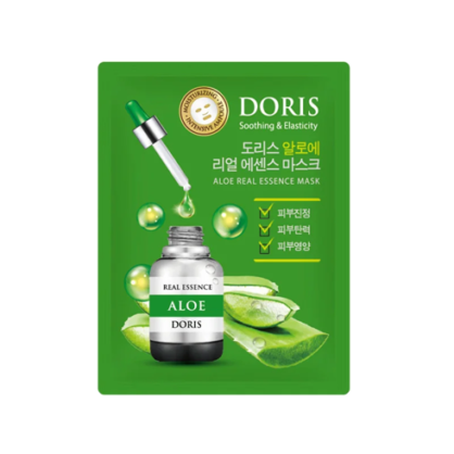 Тканинна маска ампульна для обличчя з алое вера Doris Aloe Real Essence Mask