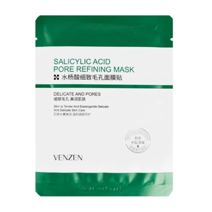 Тканевая маска с салициловой кислотой очищающая VENZEN Salicylic Acid Pore Refining Mask