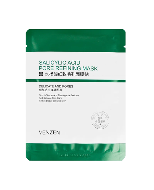 Тканевая маска с салициловой кислотой очищающая VENZEN Salicylic Acid Pore Refining Mask