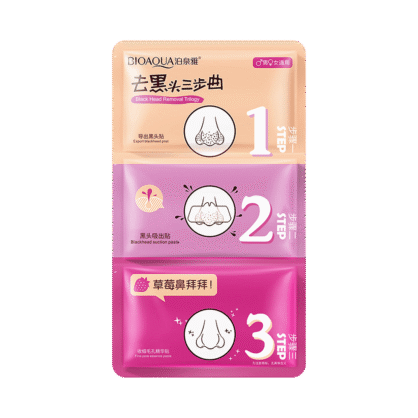 Маска 3 в 1 для удаления черных точек BIOAQUA Three Step Curved Nasal Mask For Removing Blackheads And Shrinking Pores