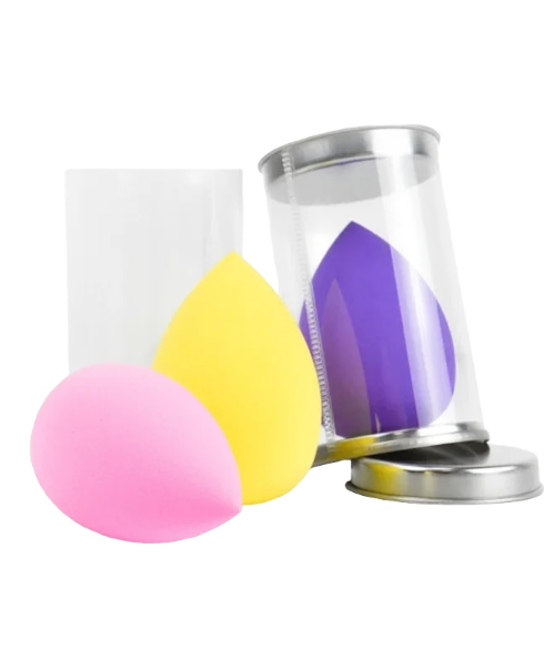 Спонж-крапля для нанесення тональних засобів у футлярі