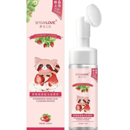 Пенка-мусс с клубникой SERSAN LOVE Strawberry Amino Acid Cleansing Mousse