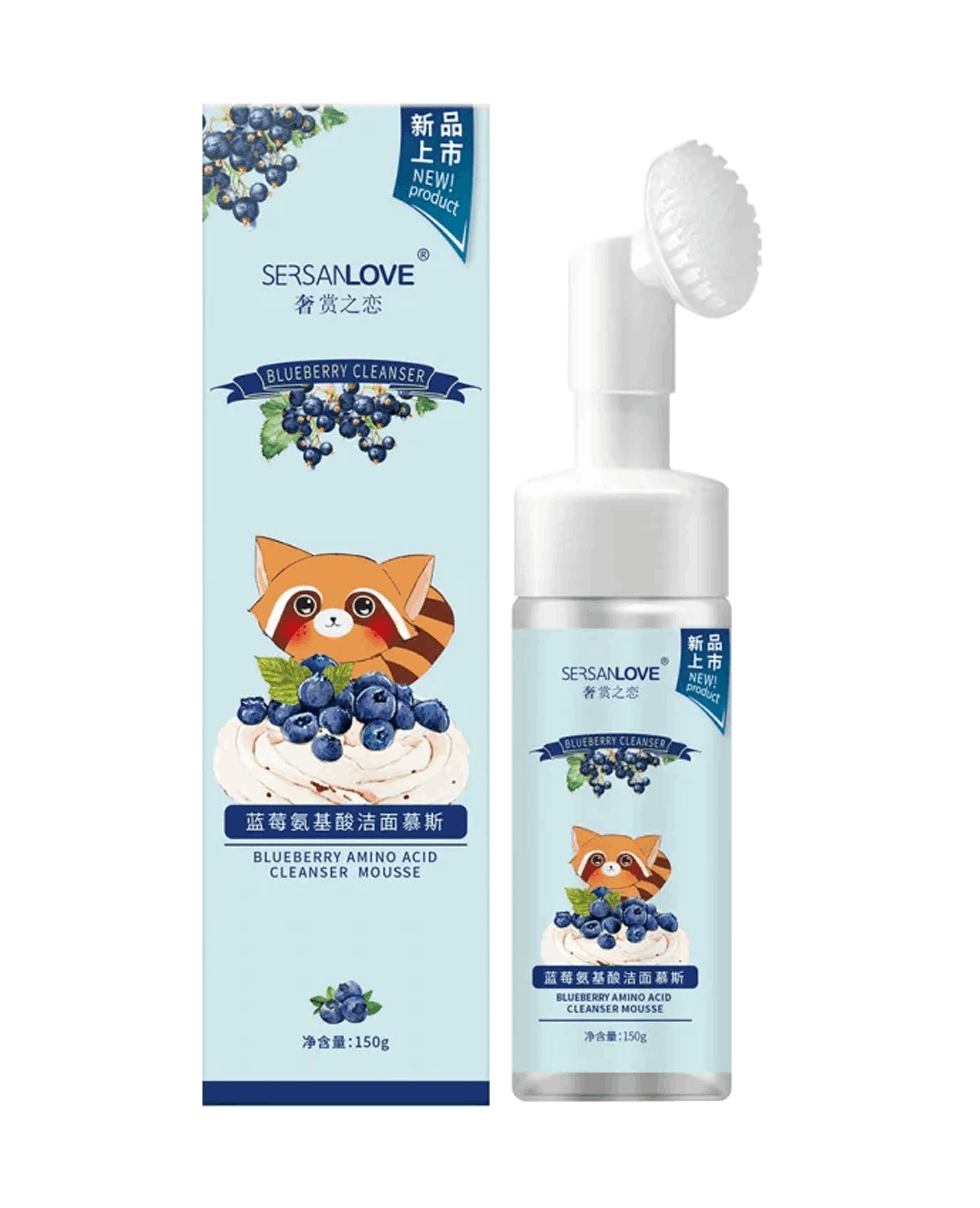 Пінка-мус з чорницею SERSAN LOVE Blueberry Amino Acid Cleansing Mousse