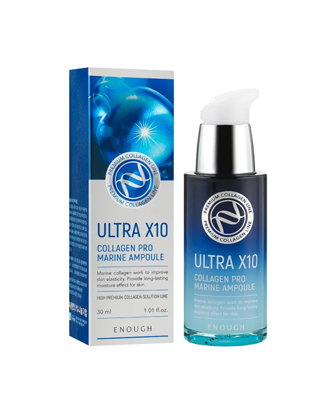 Сироватка для обличчя з колагеном антивікова Enough Ultra X10 Collagen Pro Marine Ampoule
