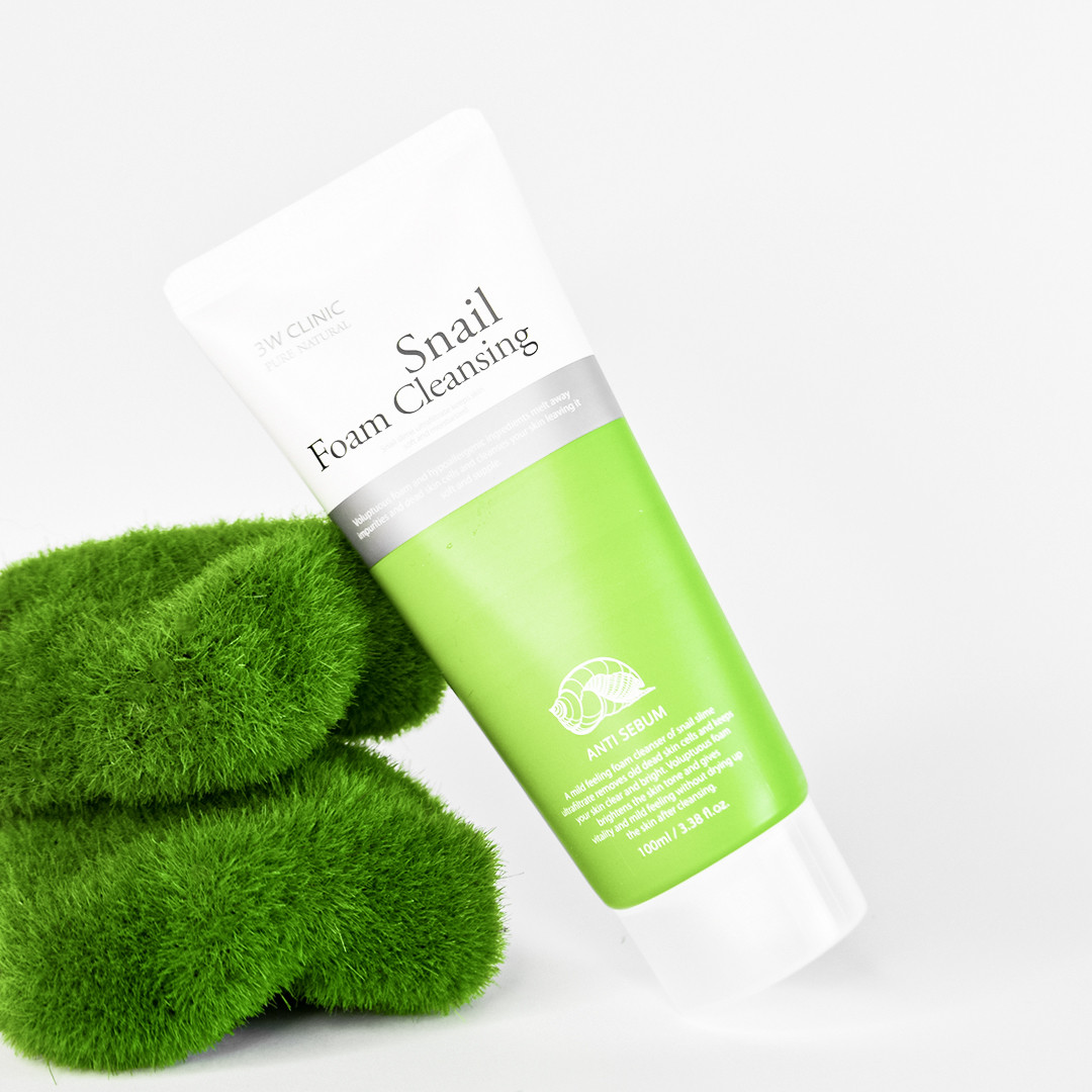Пінка з муцином равлика 3W Clinic Snail Foam Cleansing