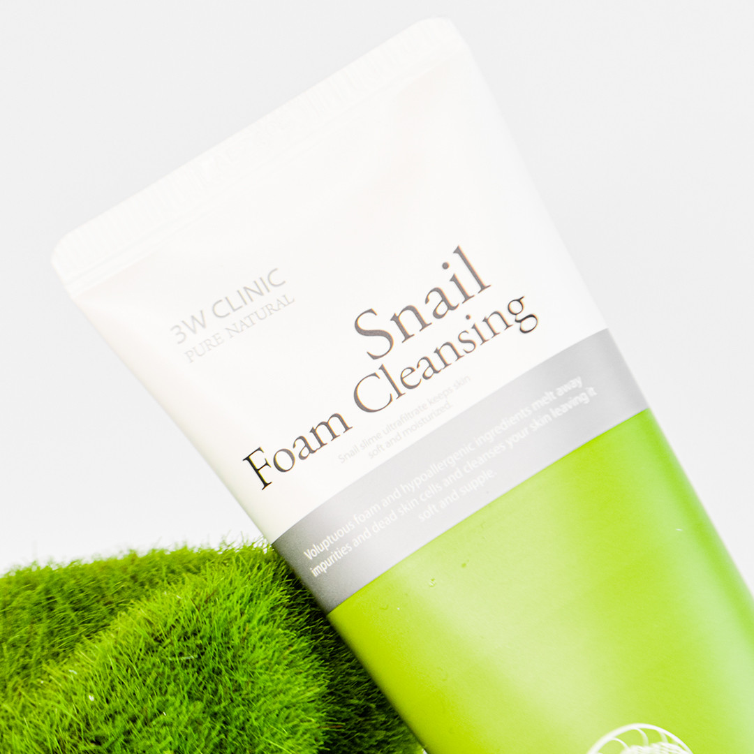 Пінка з муцином равлика 3W Clinic Snail Foam Cleansing