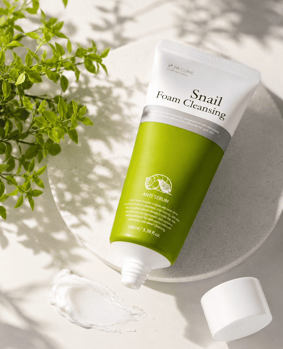 Пінка з муцином равлика 3W Clinic Snail Foam Cleansing